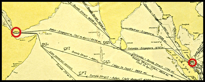 Singapore to Aden Shipping Routes